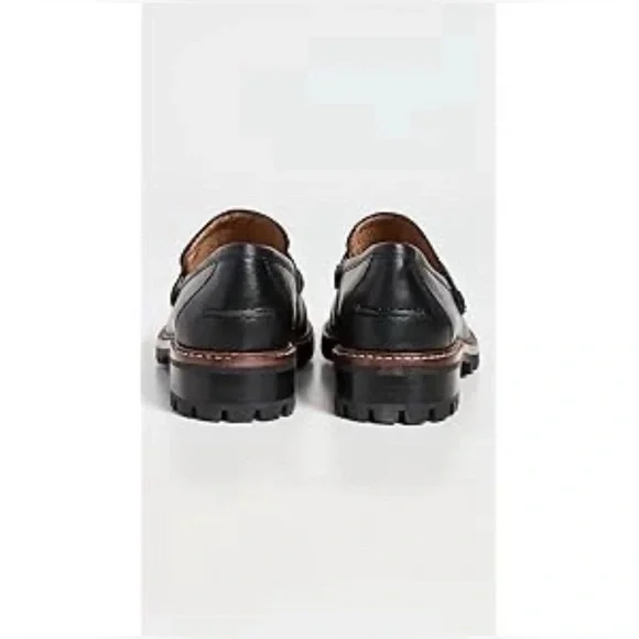 Madewell Black Leather Lug Sole Penny Loafers - Picture 3 of 4